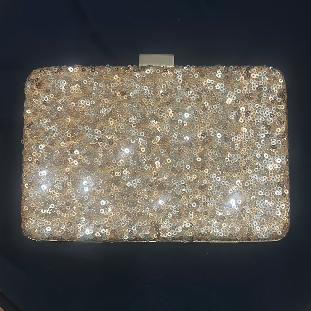 White House Black Market Sequin Clutch Bag